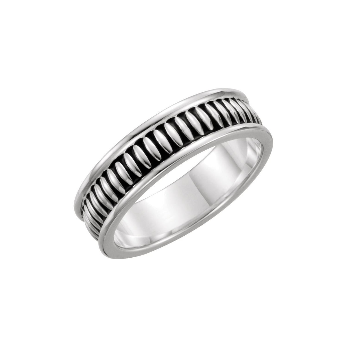 Continuum Sterling Silver Design Band with Epoxy