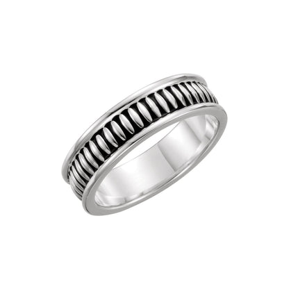 Continuum Sterling Silver Design Band with Epoxy