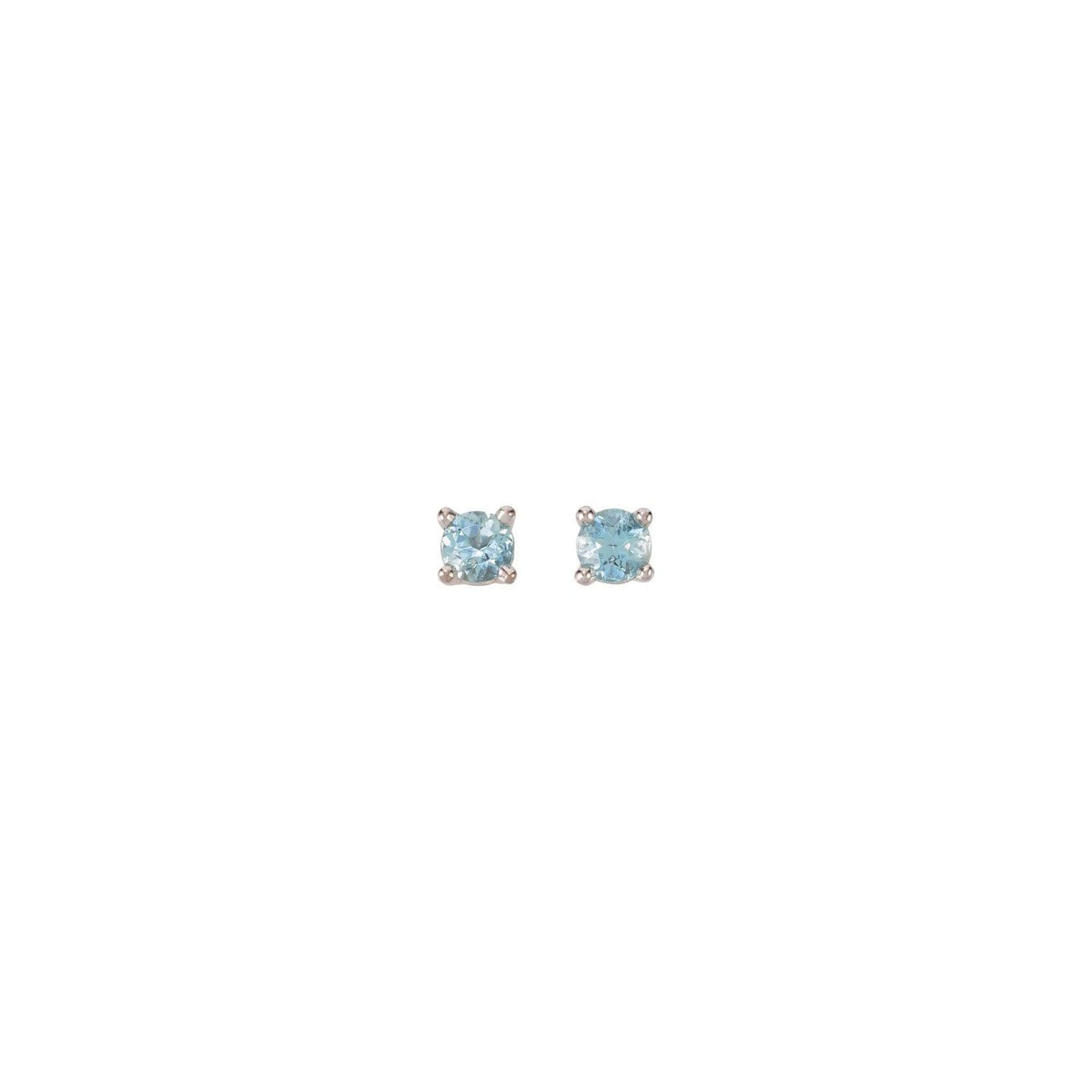 Natural Aquamarine Stud Earrings