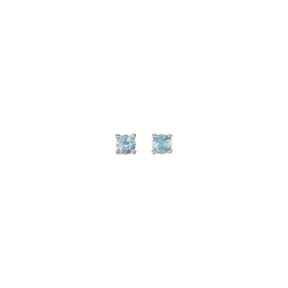 Natural Aquamarine Stud Earrings