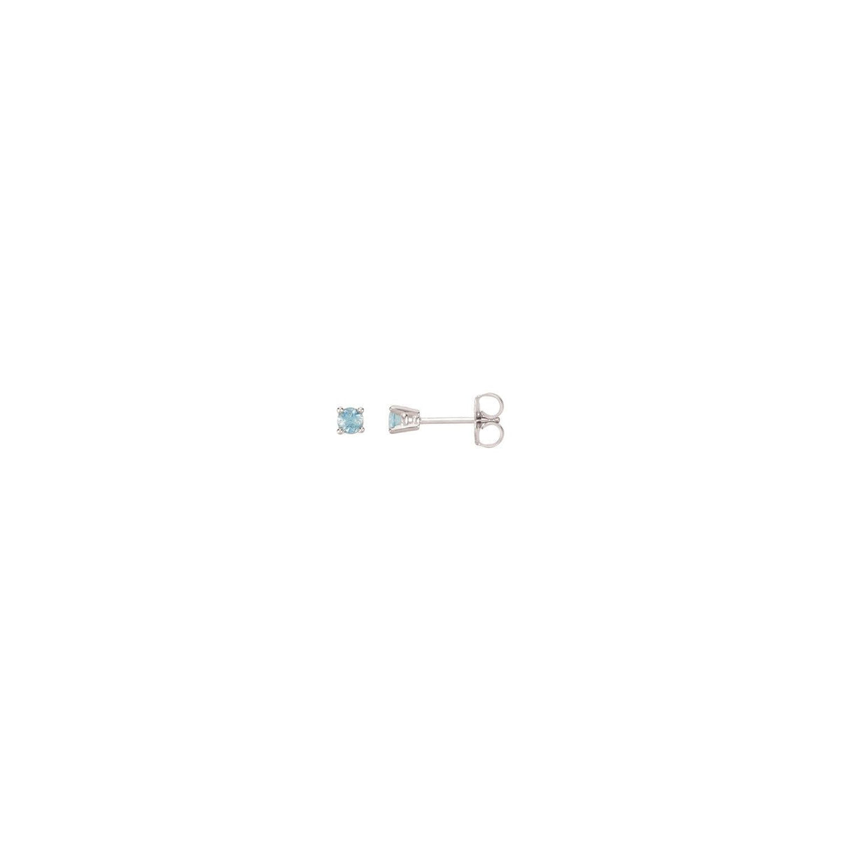Natural Aquamarine Stud Earrings