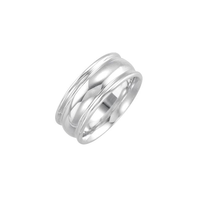 Continuum Sterling Silver Grooved Band