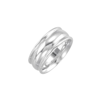 Continuum Sterling Silver Grooved Band