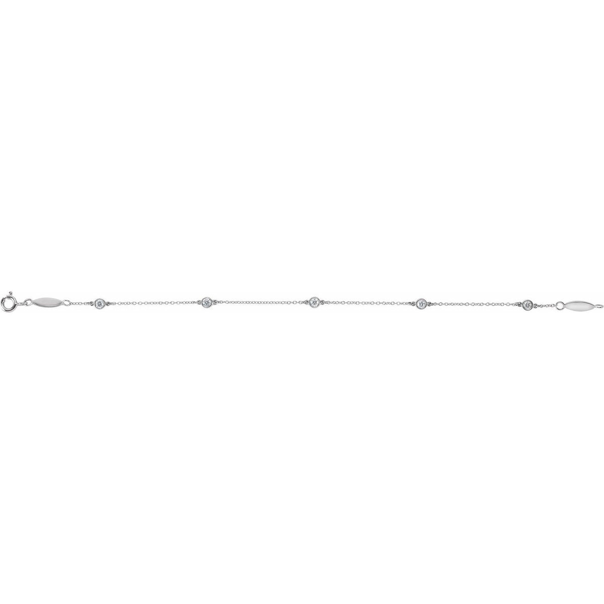 1/3 CTW Lab-Grown Diamond Bezel-Set Station 7" Bracelet
