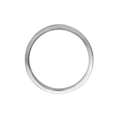 14K Yellow/White Gold Curved Band with Bead Blast/Matte Finish
