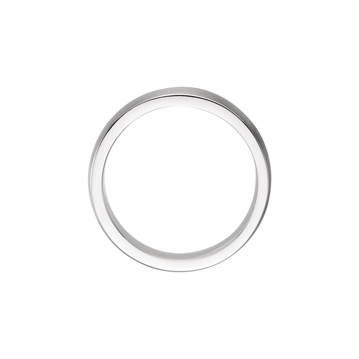 14K White/Yellow Gold Single Sided Stepped-Edge Flat Band, 6.75 mm
