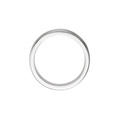 14K White/Yellow Gold Single Sided Stepped-Edge Flat Band, 6.75 mm