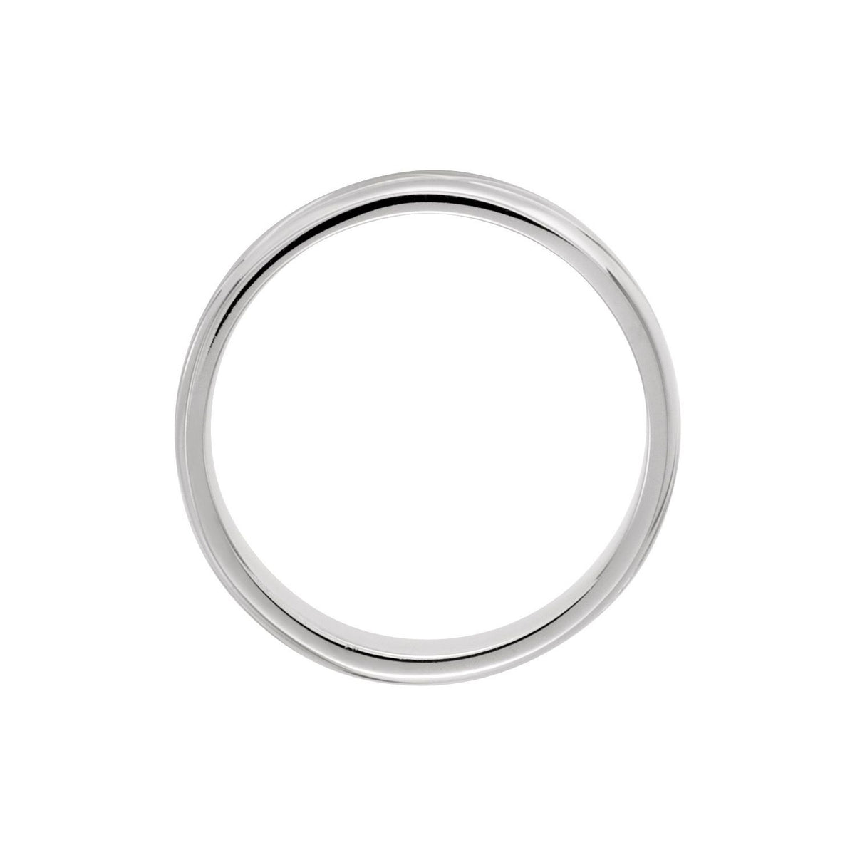 Grooved Comfort-Fit Half Round Band, 8 mm
