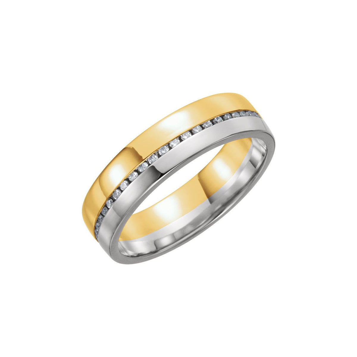 14K White/Rose Gold 1/3 CTW Black Natural Diamond Band