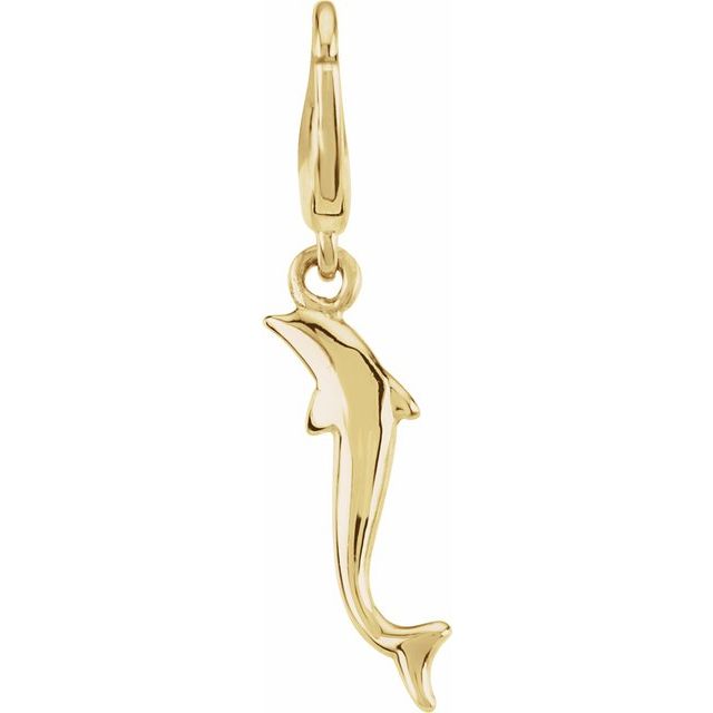 Dolphin Charm/Pendant, 17 x 17 mm