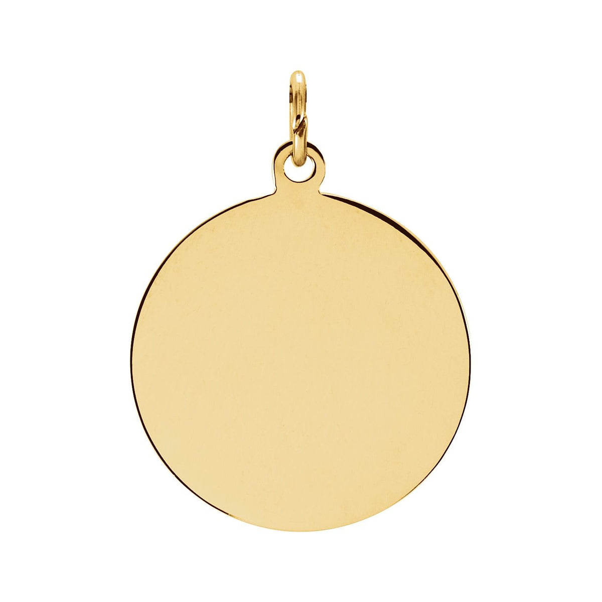 14K Yellow Gold Round St. Padre Pio Medal