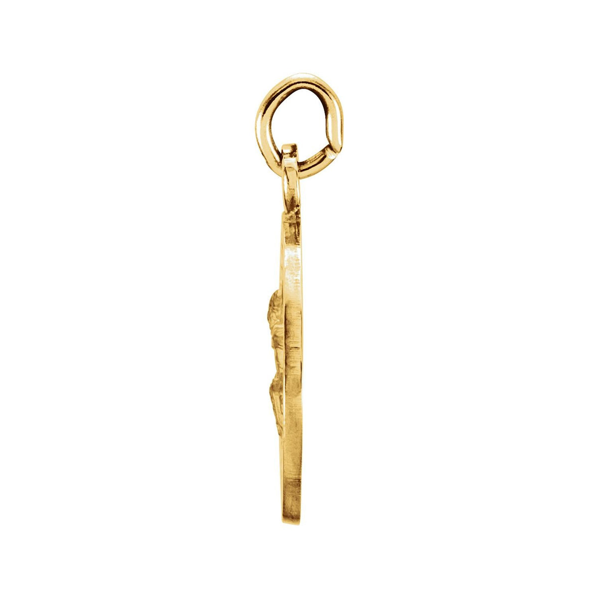 14K Yellow Gold Round St. Peregrine Medal