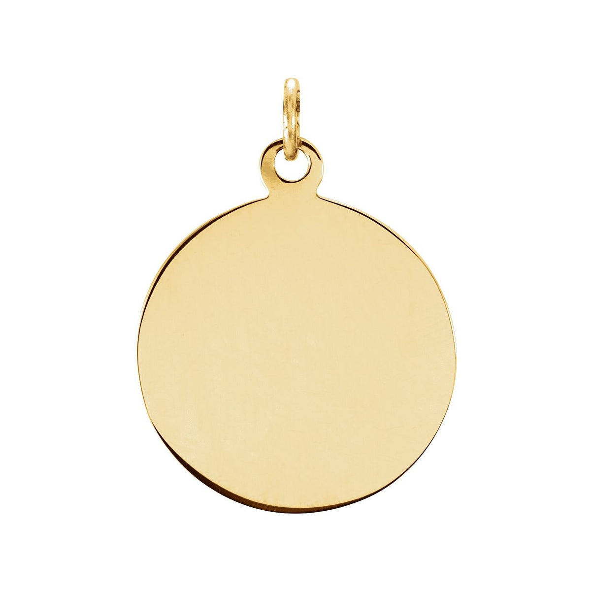 14K Yellow Gold Round Our Lady of Fatima Medal