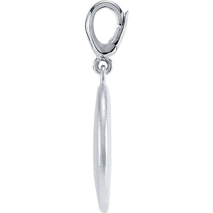 Sterling Silver .005 CT Natural Diamond Initial Charm/Pendant