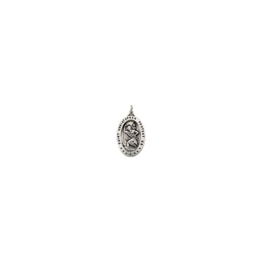 Sterling Silver 29x20 mm St. Christopher Medal