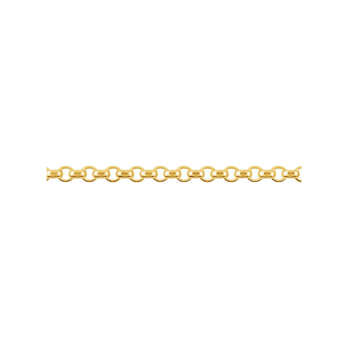 14K Yellow Gold Hollow Diamond-Cut Rolo 16" Chain