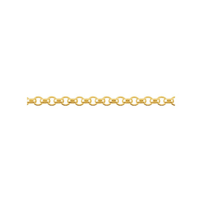 14K Yellow Gold Hollow Diamond-Cut Rolo 16" Chain