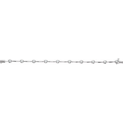 14K White Gold 1 CTW Lab-Grown Diamond Line 7 1/4" Bracelet