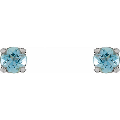Natural Aquamarine Youth Earrings