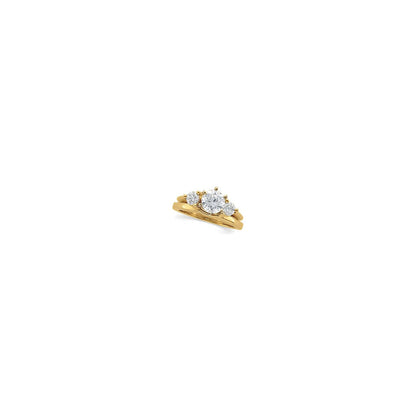 14K Yellow Gold 1/2 CTW Natural Diamond Wrap-Style Ring Enhancer, Style 2