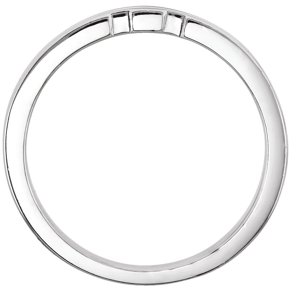 14K White Gold Band, 2.7 mm