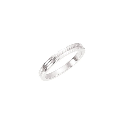 14K White Gold Band, 2.7 mm
