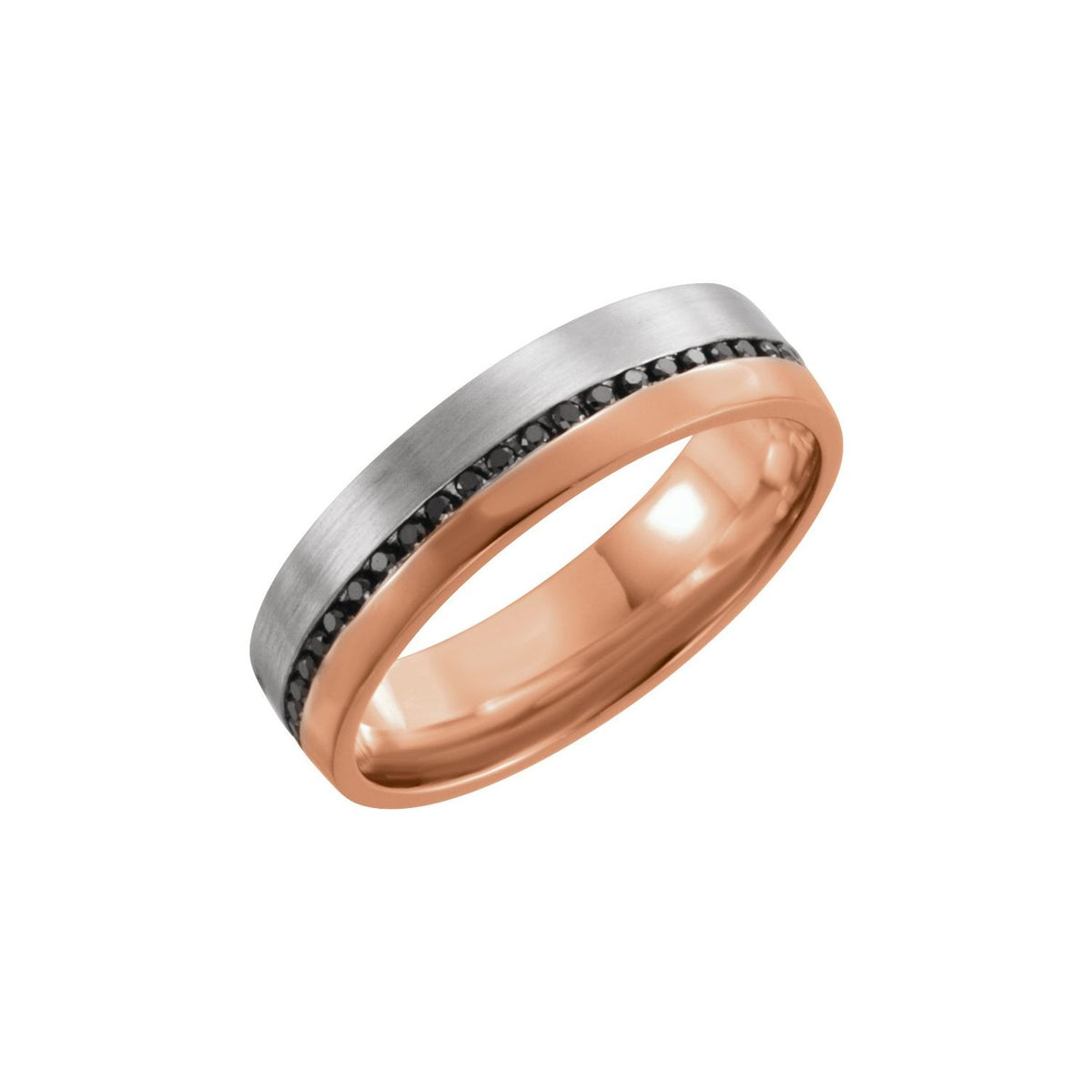 14K Rose & White Gold 1/3 CTW Cognac Natural Diamond Band