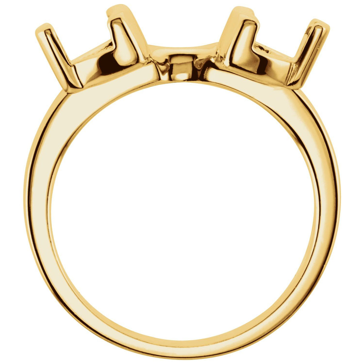 14K Yellow Gold Natural Emerald Wrap-Style Ring Enhancer