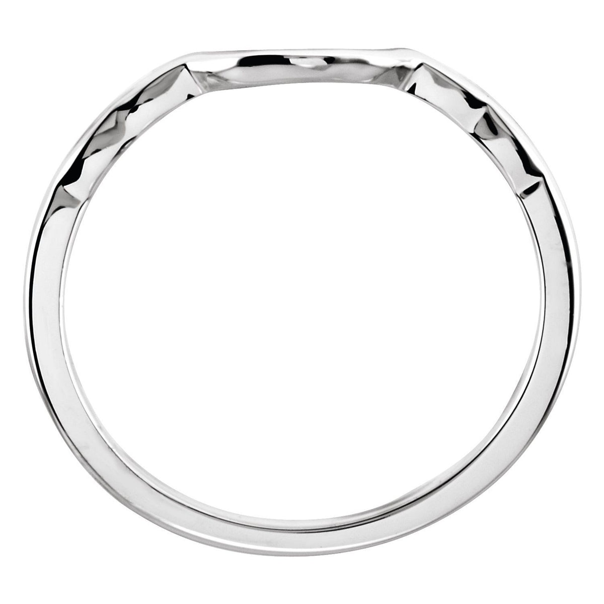 Platinum Band for Round Engagement Ring