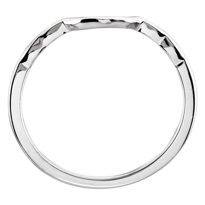 Platinum Band for Round Engagement Ring