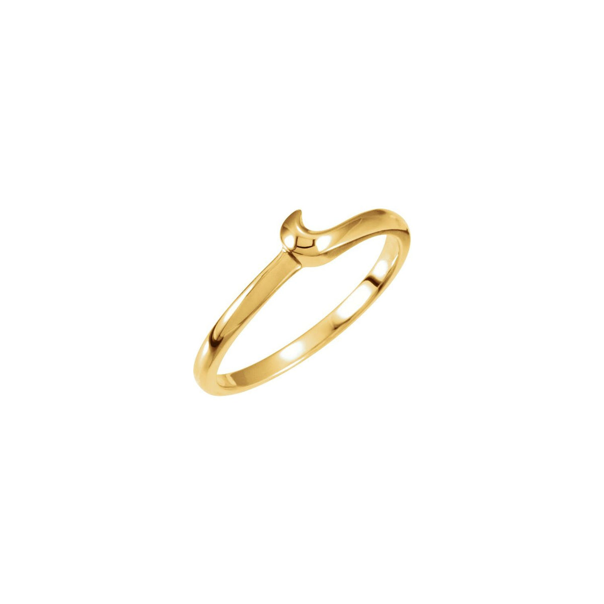 14K Yellow Gold Band, Split-Prong Solitaire Engagement