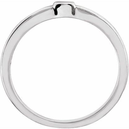 14K X1 White Gold Band