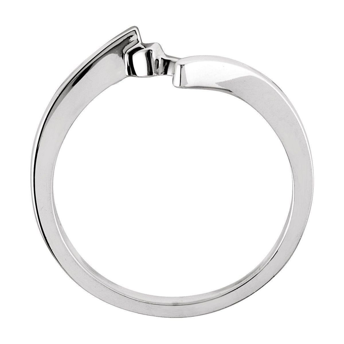 14K White Gold Band, 7.2 mm