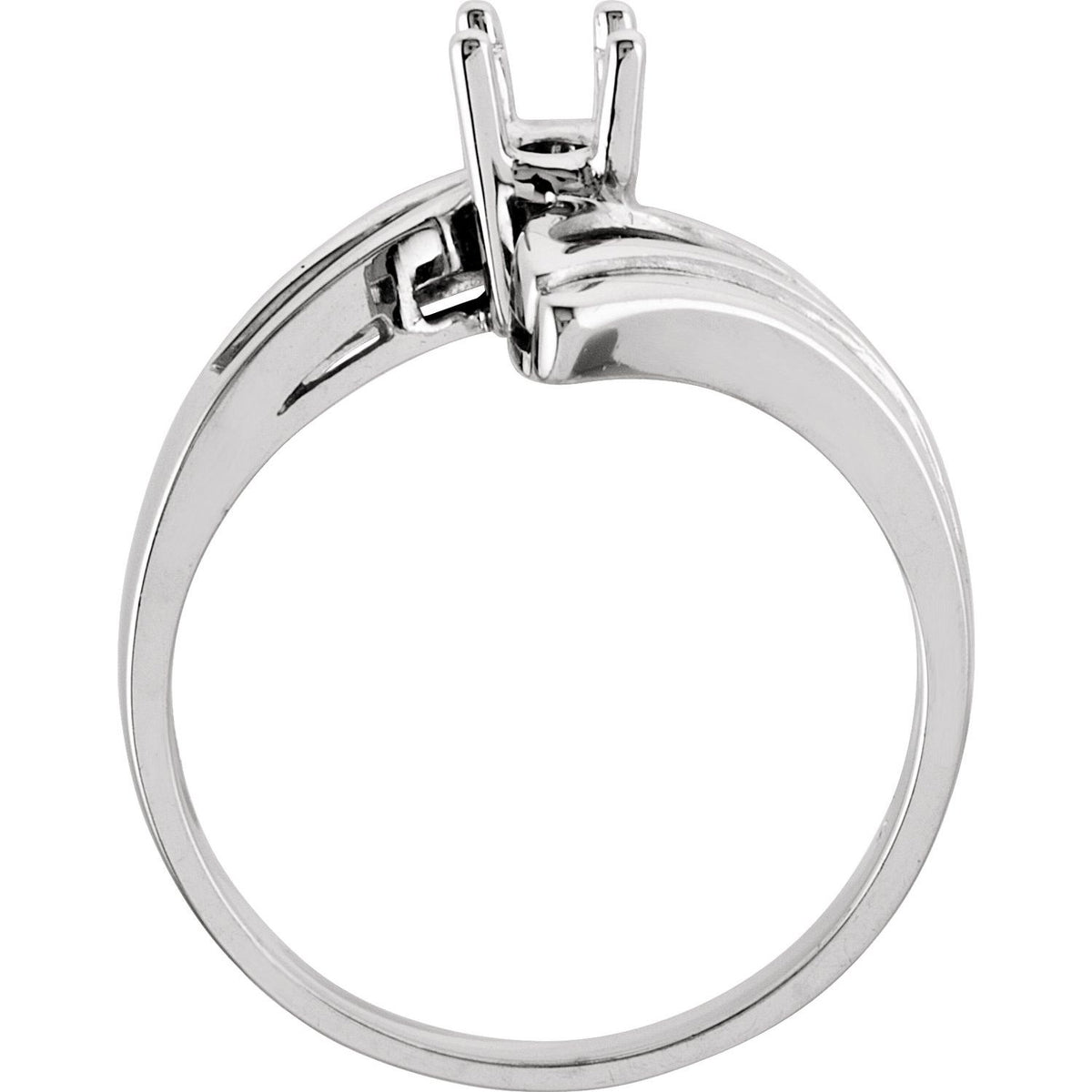 14K White Gold Band, 7.2 mm