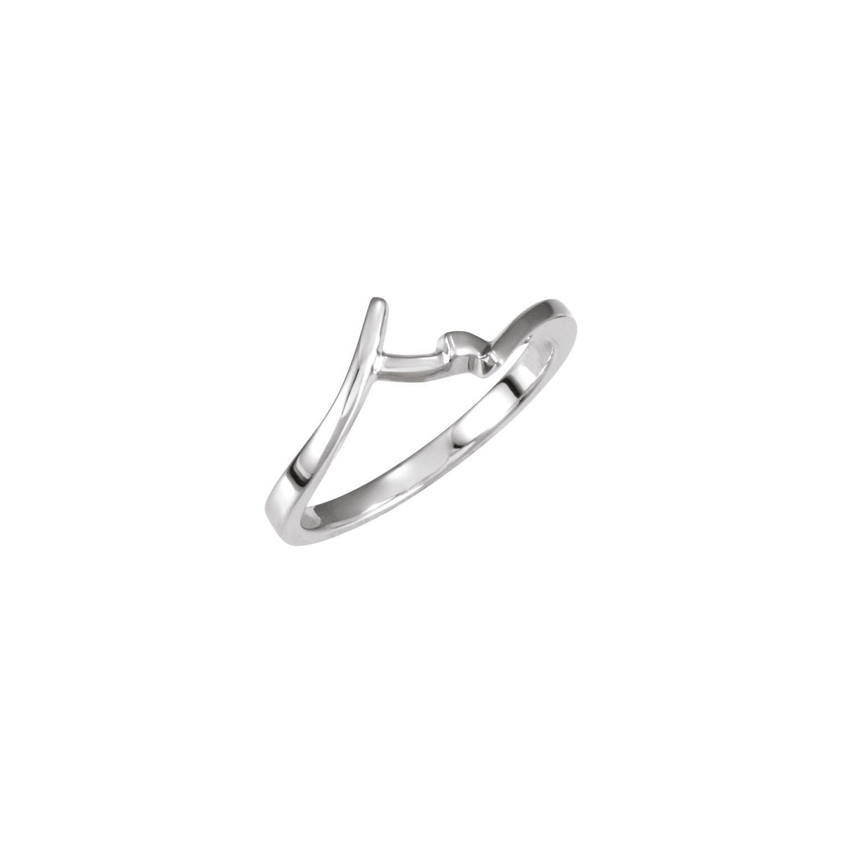14K White Gold Band, 7.2 mm