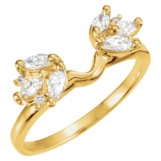 1/2 CTW Natural Diamond Wrap-Style Ring Enhancer