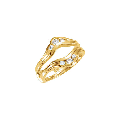 14K Yellow Gold 1/5 CTW Natural Diamond Ring Guard