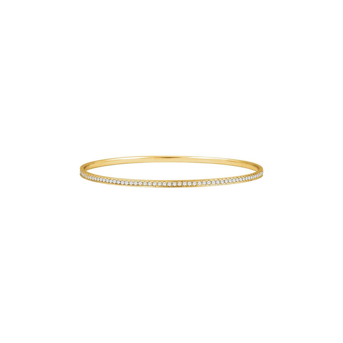1 1/2 CTW Natural Diamond 7" Bangle Bracelet