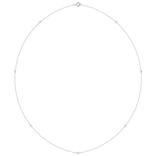 1/4 CTW Natural Diamond 7-Station 24" Necklace