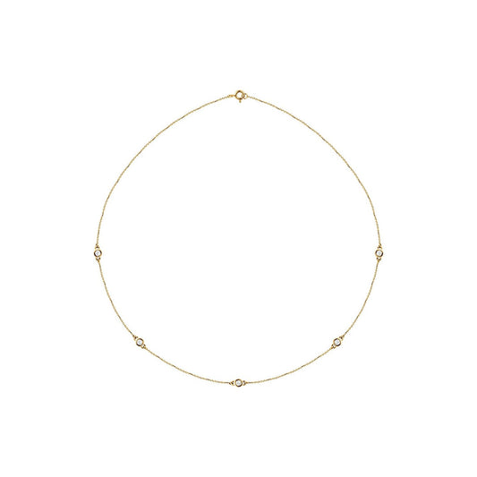 1/2 CTW Natural Diamond 5-Station 18" Necklace