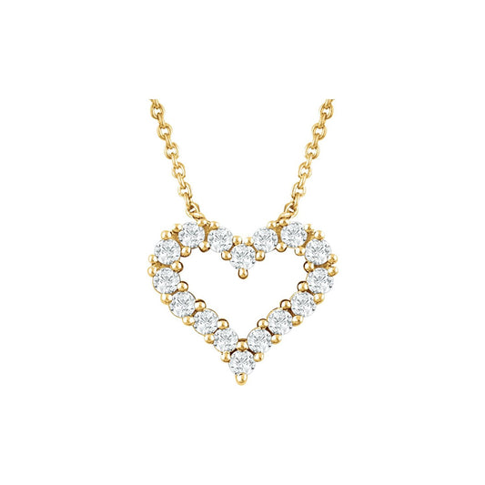 1/4 CTW Natural Diamond Heart 18" Necklace