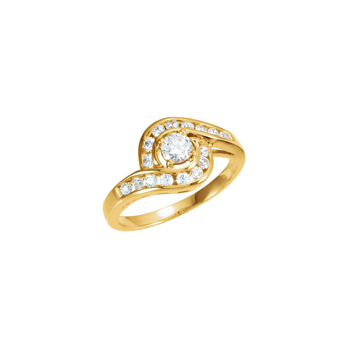 14K Yellow Gold 1/6 CTW Natural Diamond Band, 6.5 mm