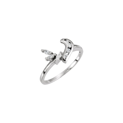 14K Yellow Gold Natural Blue Sapphire & .07 CTW Natural Diamond Ring