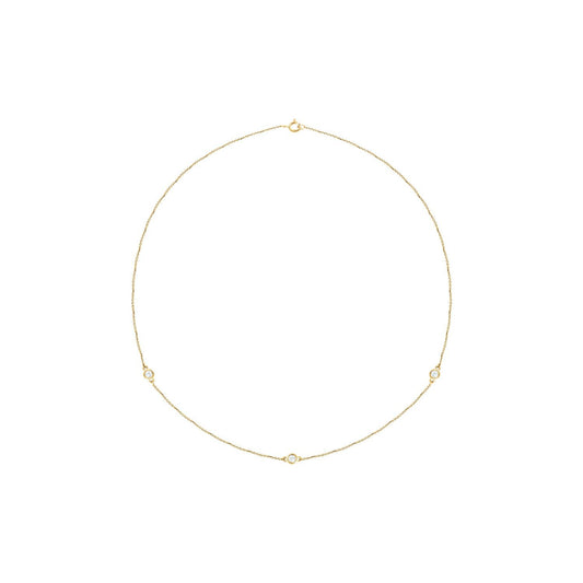1/3 CTW Natural Diamond 3-Station 18" Necklace