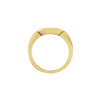 Band for 4x4 mm Square Ring, Three-Stone Engagement