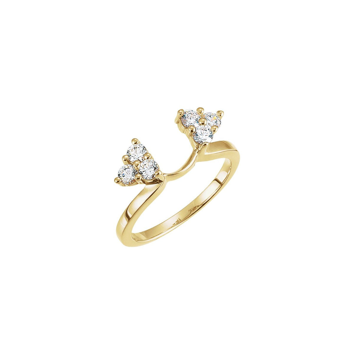 1/4 CTW Lab Grown Diamond Wrap-Style Ring Enhancer