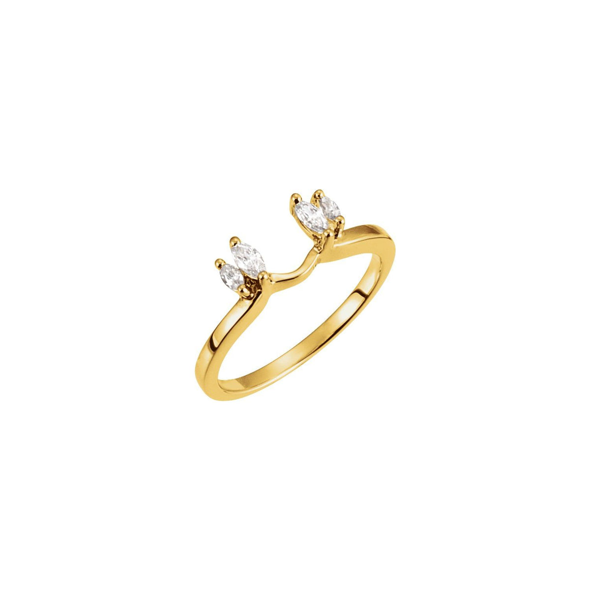 14K Yellow Gold 1/4 CTW Lab-Grown Diamond Wrap-Style Enhancer