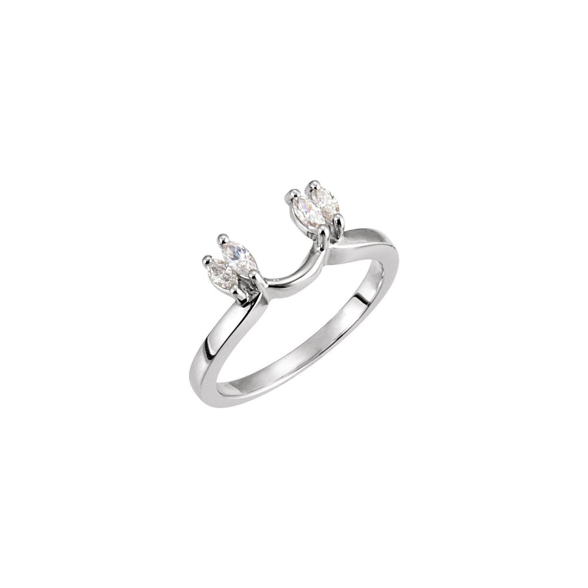 Platinum 1/5 CTW Natural Diamond Wrap-Style Ring Enhancer