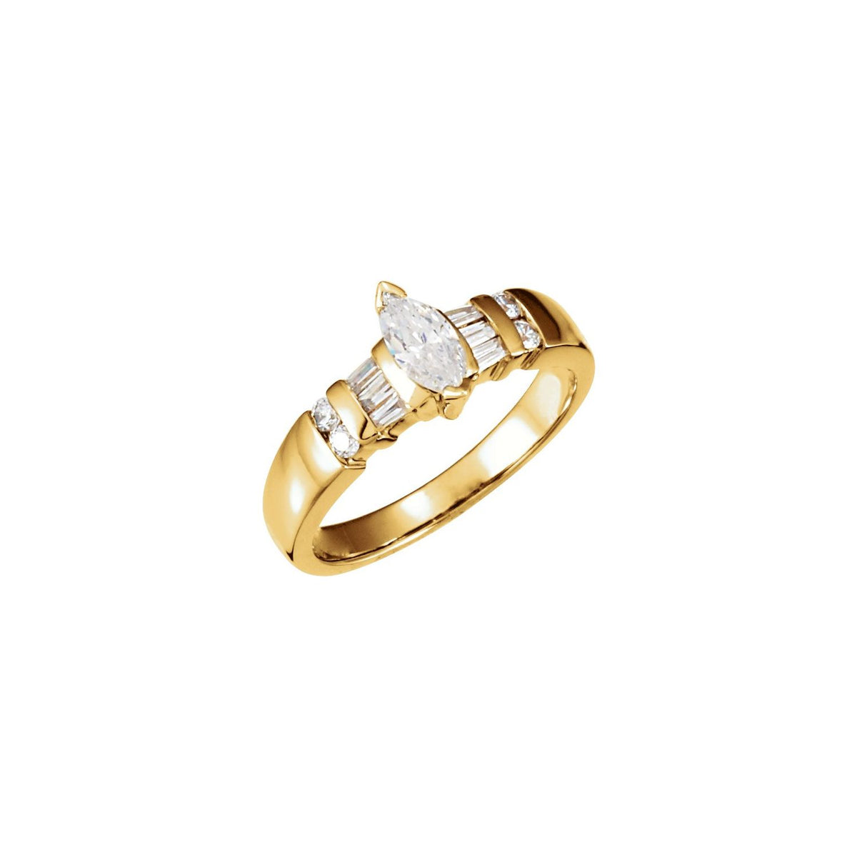 14K Yellow Gold Matching Band, 2.8 mm
