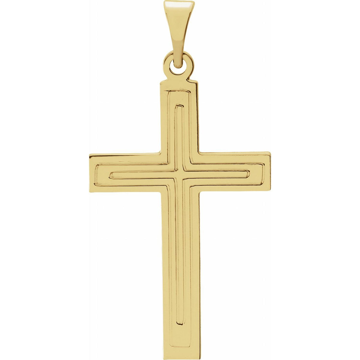29.4x13. Grooved Cross Pendant